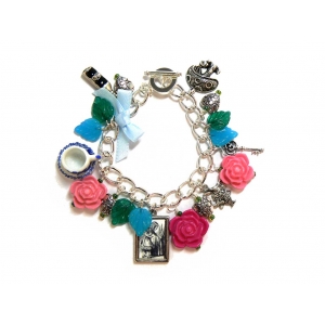 Alice in Wonderland Themed Charm Bracelet